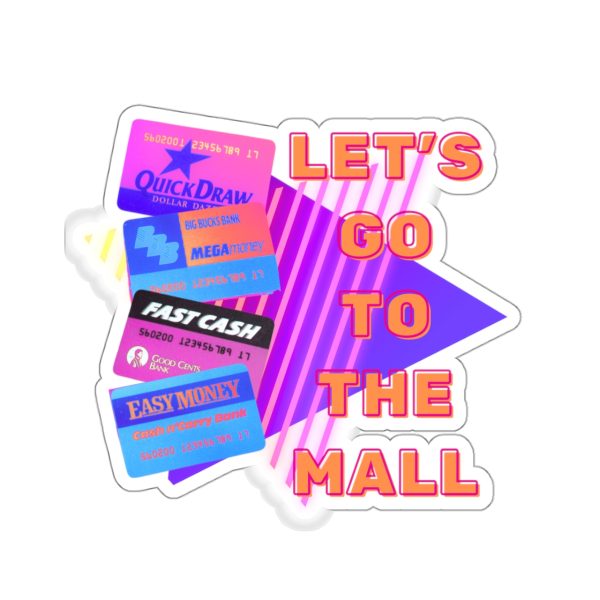 'Mall Madness Credit Cards' Sticker - Perfect for Millennials Obsessed with Retro Gaming, Pop Culture, and Vintage Vibes