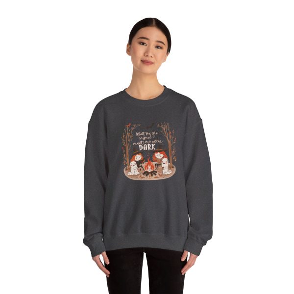 meet me after dark Halloween crew neck sweatshirt - Image 4