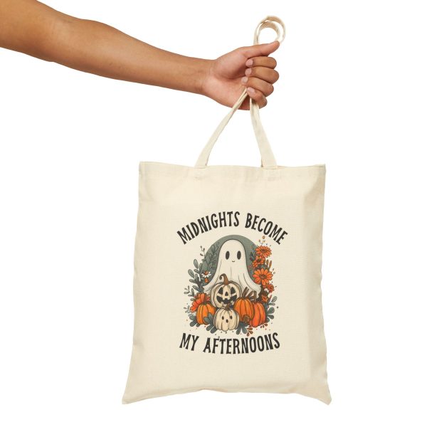 Midnights Become My Afternoons — trick or Treat -Cotton Canvas Tote Bag - Image 5