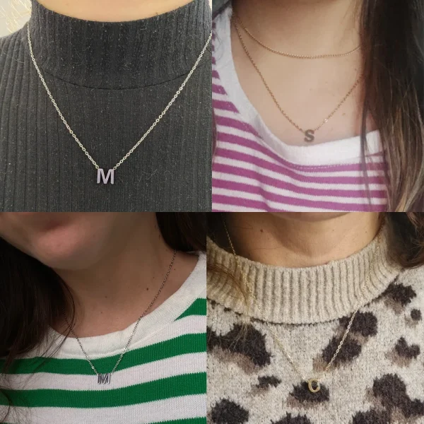 Minimalist Initial Necklace - Image 2