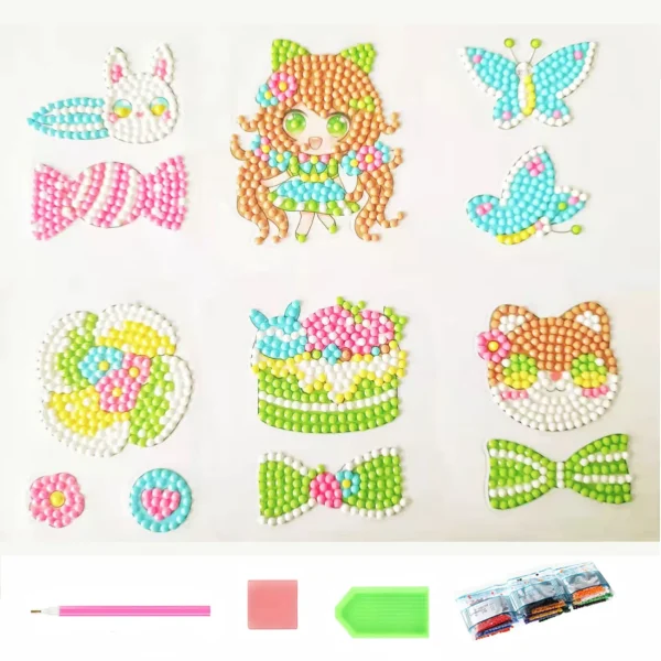 Kids DIY Diamond Painting Handmade Material Pack Cartoon Anime Stickers Decorations Educational Toys Paint by Number Gifts - Image 18