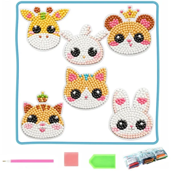 Kids DIY Diamond Painting Handmade Material Pack Cartoon Anime Stickers Decorations Educational Toys Paint by Number Gifts - Image 17