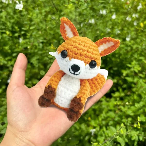 Cute DIY Crochet Animal Kit Withhand Knitting Yarn Needles Plush Doll Easy For Starter Includes Yarn Hook Accessories Tool Set - Image 9