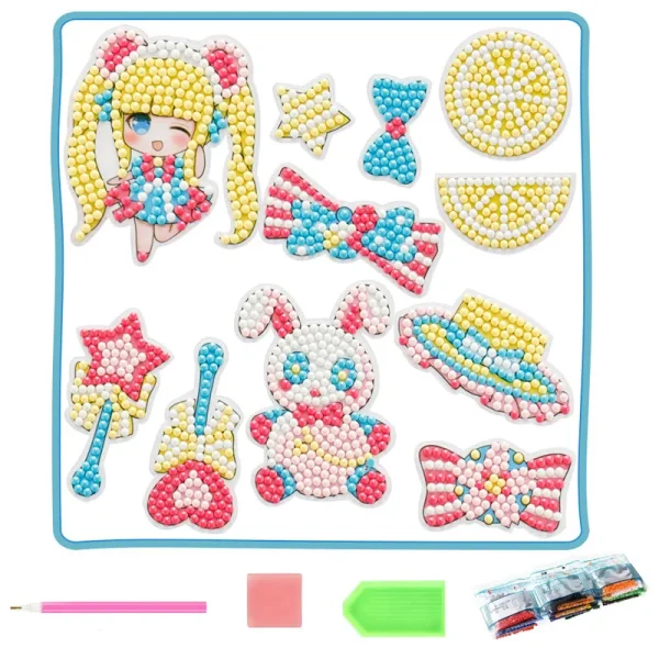 Kids DIY Diamond Painting Handmade Material Pack Cartoon Anime Stickers Decorations Educational Toys Paint by Number Gifts - Image 25