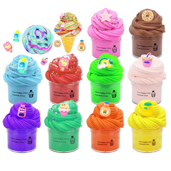 Decompress Soft Charms Rainbow Clay Kawaii Slime Party Toy for Kids Gift Colored Modeling Clay Set Toys Education CreativityToy - Image 13