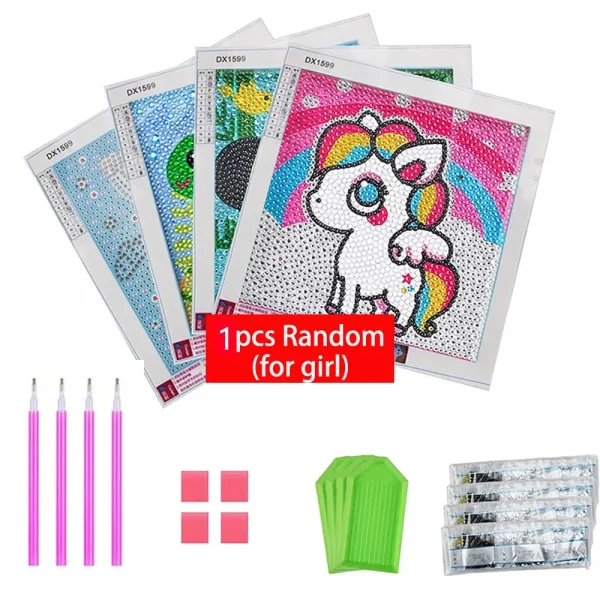 Kids DIY Diamond Painting Handmade Material Pack Cartoon Anime Stickers Decorations Educational Toys Paint by Number Gifts - Image 22