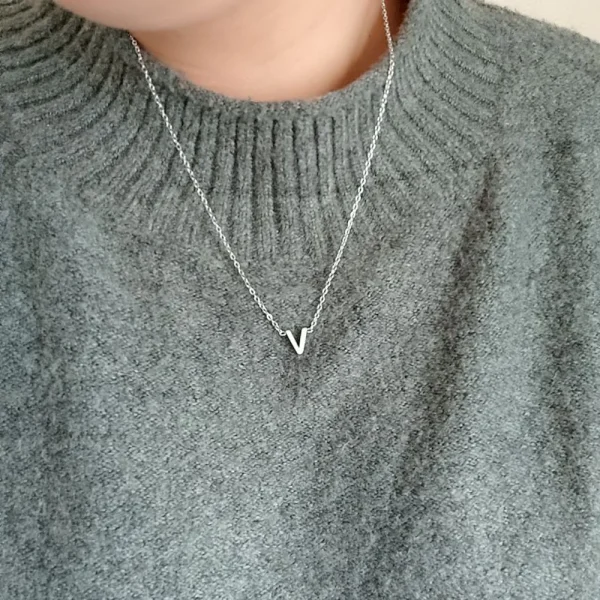 Minimalist Initial Necklace - Image 4