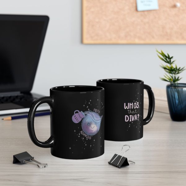 Mug - Hand Drawn Cute Pluto and Pitcher Aquarius Design - 11oz, 15oz - Image 5