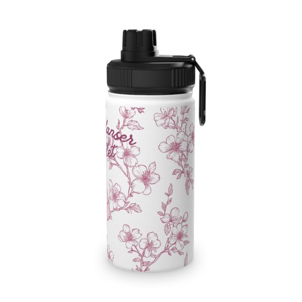 Water Bottle, Ballet Cherry Blossom Design - Personalizeable, Sports Lid, Gift for Dancers, Dance Studio Decor, Pink Point Shoes - Image 4