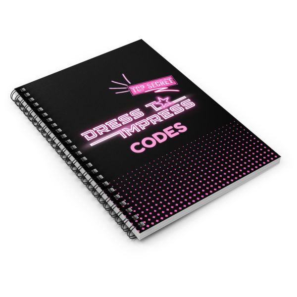 Funky Spiral Notebook - Dress to Impress Codes | Stylish Journal for Teens, Gift for Fashion Lovers, School Supplies, Secret Notes - Image 3