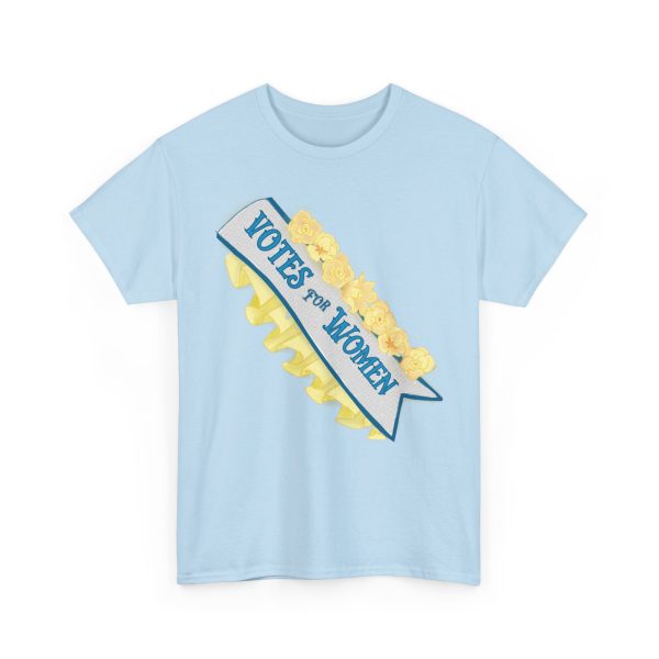 Suffragette Silk Sash Tee, Women's Rights T-Shirt, Feminist Flower Shirt, 1960s Mary Poppins Inspired Top, Political Activist Gift, Equality - Image 3