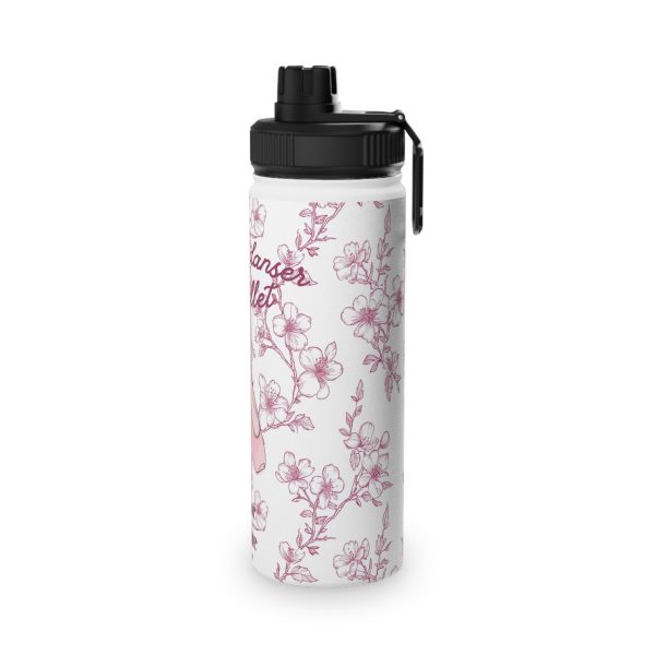 Water Bottle, Ballet Cherry Blossom Design - Personalizeable, Sports Lid, Gift for Dancers, Dance Studio Decor, Pink Point Shoes - Image 8
