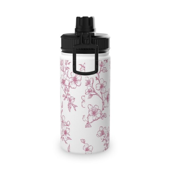 Water Bottle, Ballet Cherry Blossom Design - Personalizeable, Sports Lid, Gift for Dancers, Dance Studio Decor, Pink Point Shoes - Image 2
