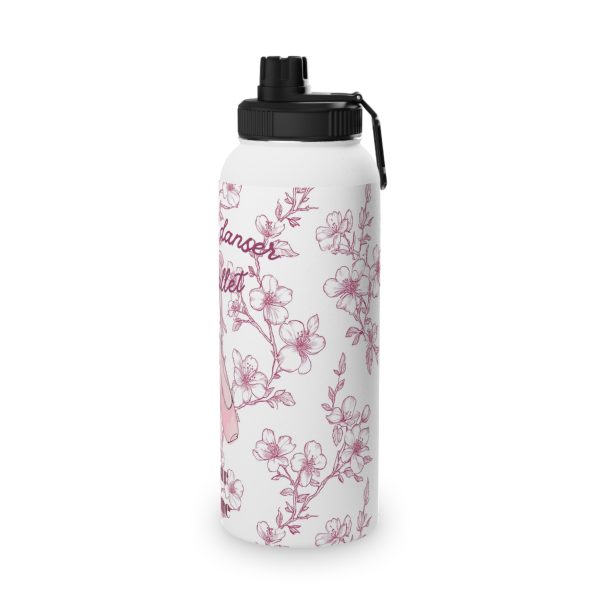Water Bottle, Ballet Cherry Blossom Design - Personalizeable, Sports Lid, Gift for Dancers, Dance Studio Decor, Pink Point Shoes - Image 12