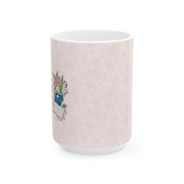 Secret Garden Bookish Mug 15oz Ceramic Mug for Readers, Cozy Girl Swiftie Gift, Floral Aesthetic Tortured Poet Club Coffee Cup - Image 2