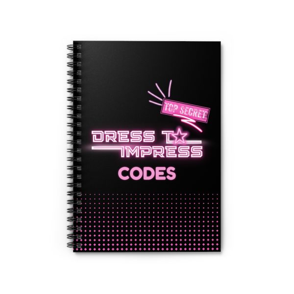 Funky Spiral Notebook - Dress to Impress Codes | Stylish Journal for Teens, Gift for Fashion Lovers, School Supplies, Secret Notes