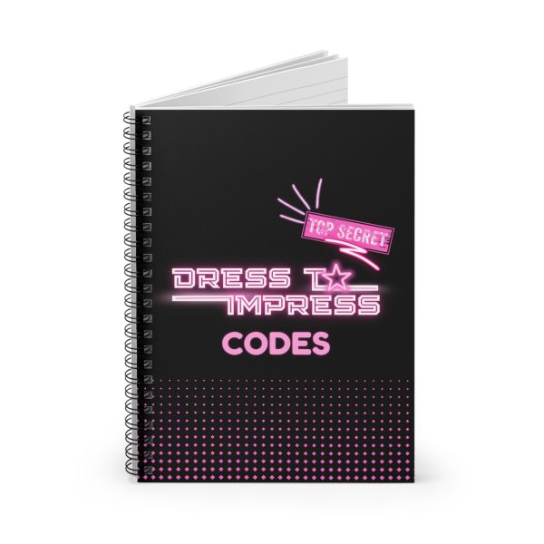 Funky Spiral Notebook - Dress to Impress Codes | Stylish Journal for Teens, Gift for Fashion Lovers, School Supplies, Secret Notes - Image 2