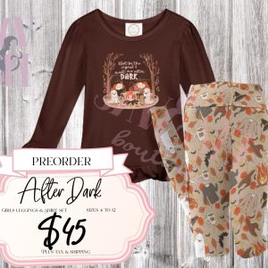 Meet Me After Dark Taylor Swift Inspired fall outfit for girls, teens and tweens, leggings set
