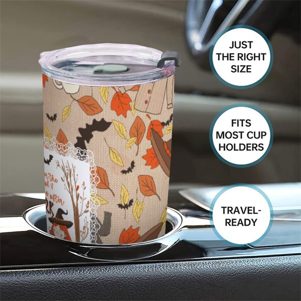Willow Witches Spooky Autumn 20oz Tumbler with Ghosts, Witches Hat Taylor Swift's Willow Lyrics - Image 3